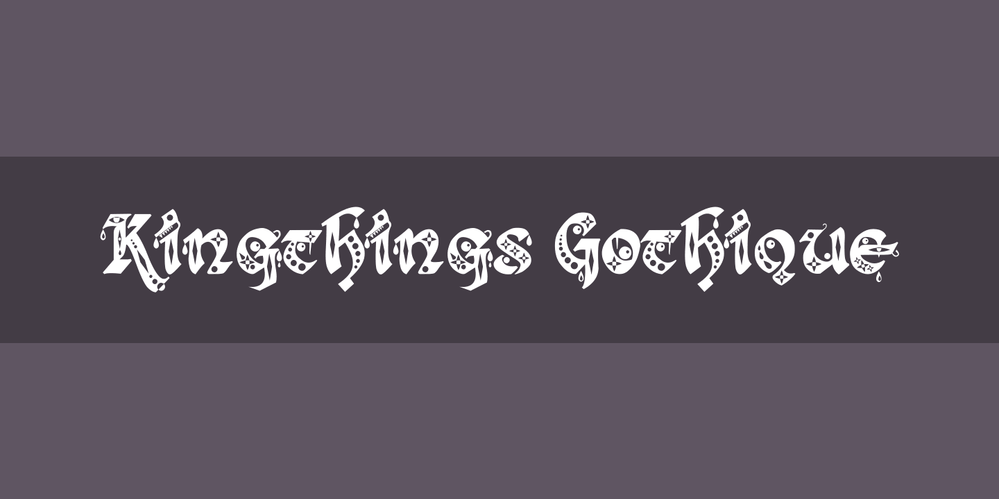 Beispiel einer Kingthings Gothique-Schriftart